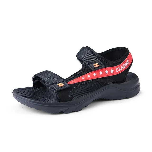 WellenWandler Herren Sommer Retro Bequeme Casual Sandalen für Strandurlaube