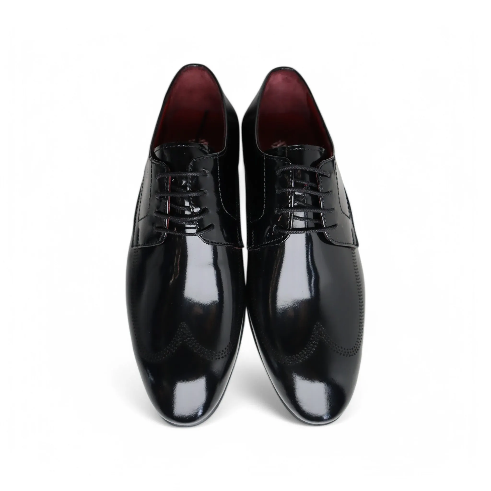 Wenitto Men's Patent Leather Black Dress Shoe