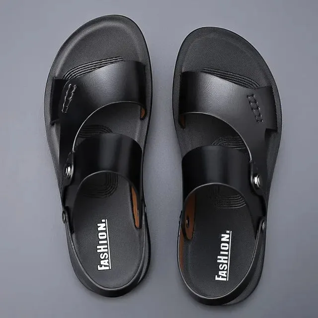 WildesLeder Herren Echte Leder Sandalen für Sommerstrandabenteuer