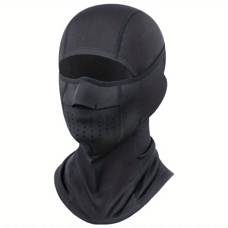 Winter Cycling Warm Face Mask, Breathable Coldproof Head Cover, Elastic Neck Cover, Outdoor Sports Skiing Face Protection Headgear