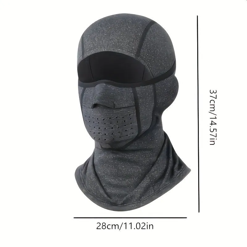 Winter Cycling Warm Face Mask, Breathable Coldproof Head Cover, Elastic Neck Cover, Outdoor Sports Skiing Face Protection Headgear