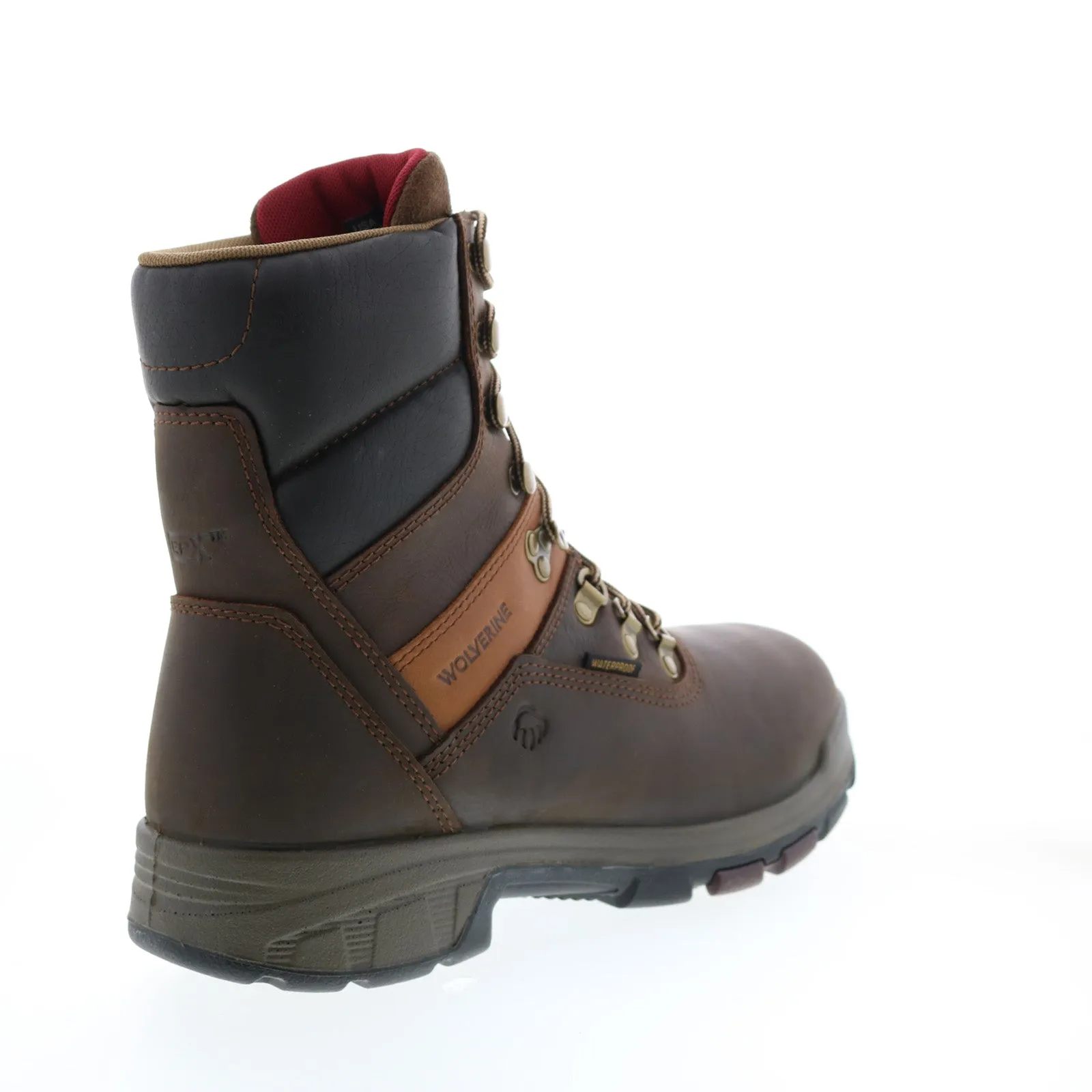 Wolverine Cabor EXP Waterproof 8" W10317 Mens Brown Wide Work Boots