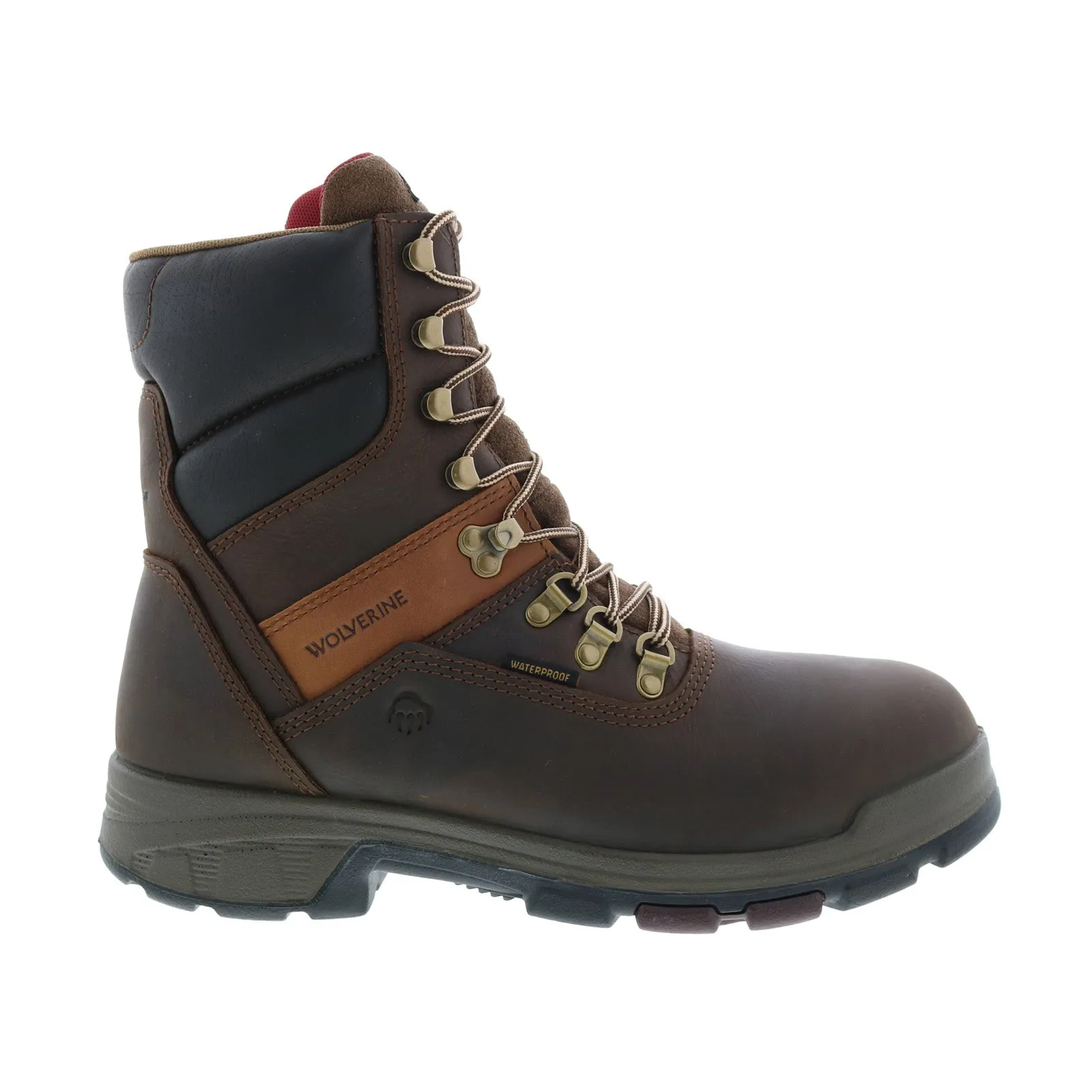 Wolverine Cabor EXP Waterproof 8" W10317 Mens Brown Wide Work Boots