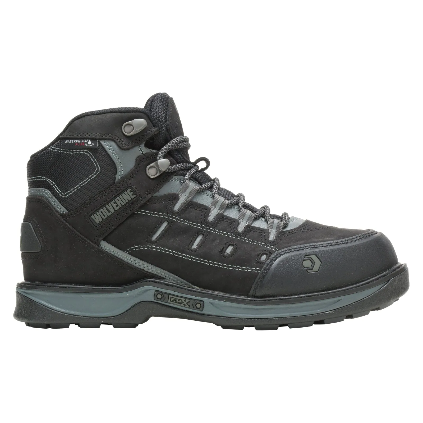 Wolverine Edge Lx Waterproof Composite Toe W10553 Mens Black Wide Work Boots