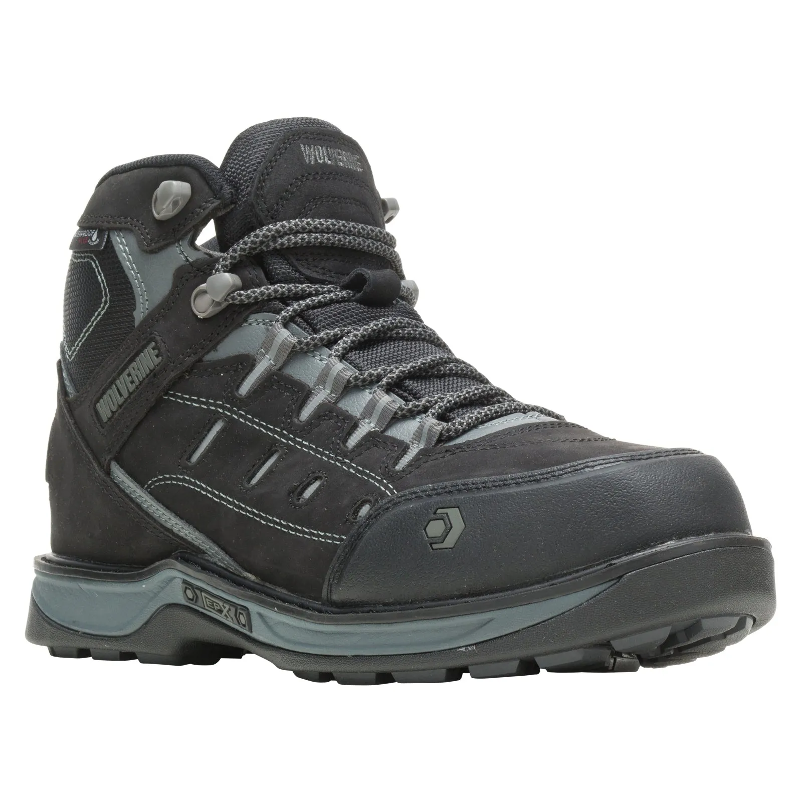 Wolverine Edge Lx Waterproof Composite Toe W10553 Mens Black Wide Work Boots