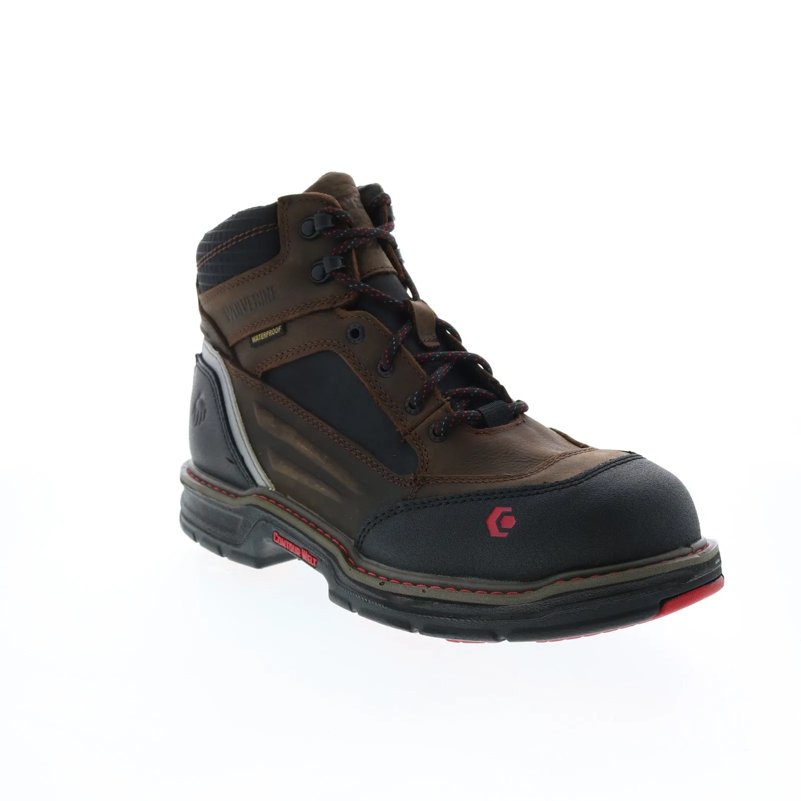 Wolverine Overman Waterproof Carbonmax 6" W10483 Mens Brown Wide Work Boots