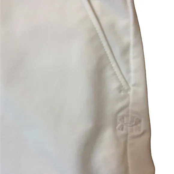 Womens Fitted White Athletic Golf Shorts Size 12