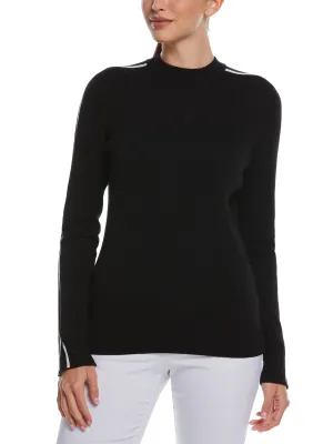 Womens Mock Neck Golf Sweater