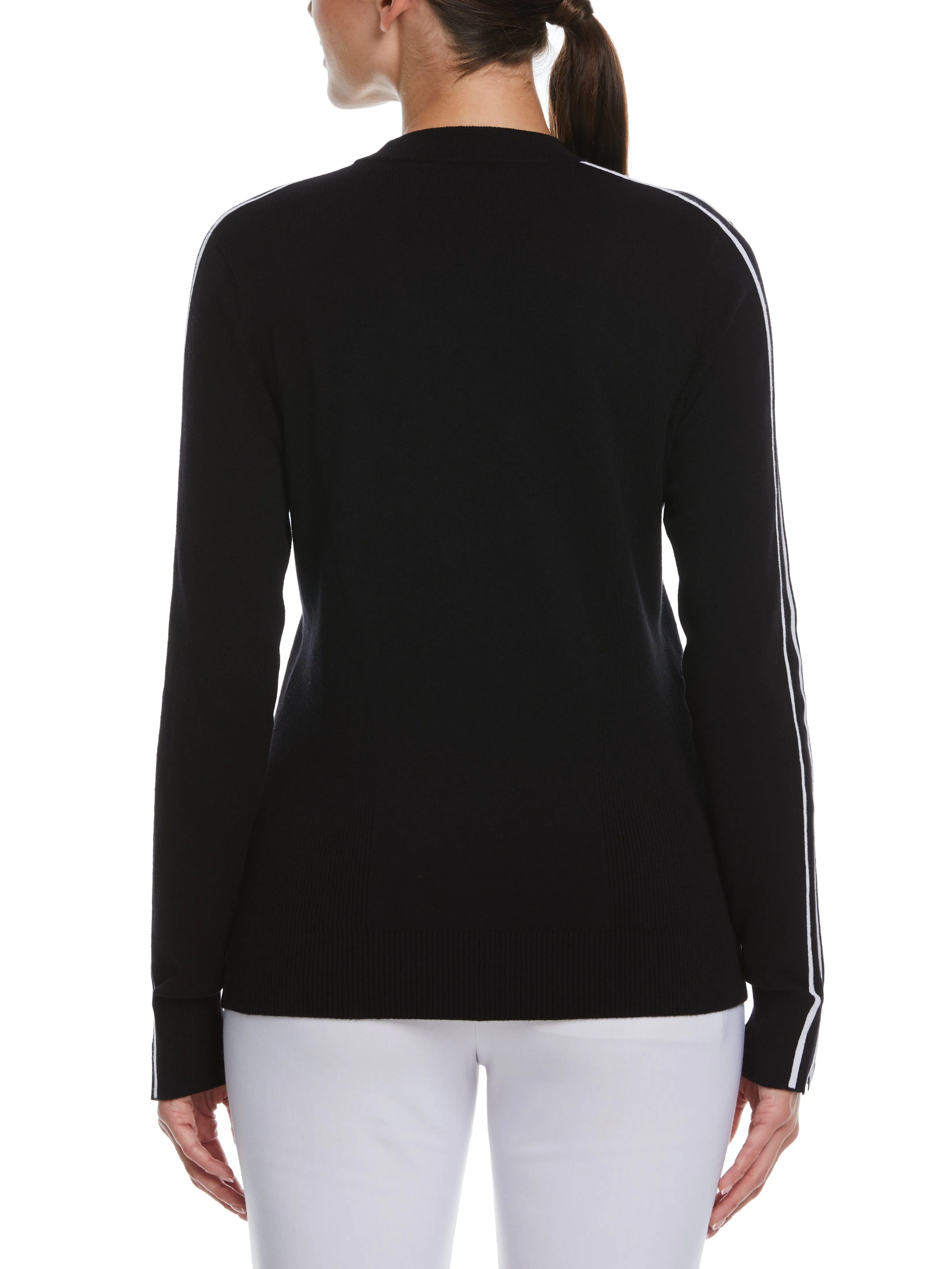 Womens Mock Neck Golf Sweater