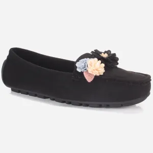 Womens "SEILY" Flat Comfy Slide In Moccasins