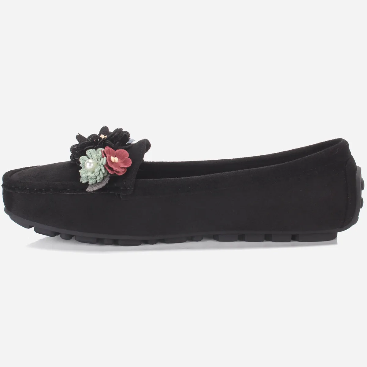 Womens "SEILY" Flat Comfy Slide In Moccasins