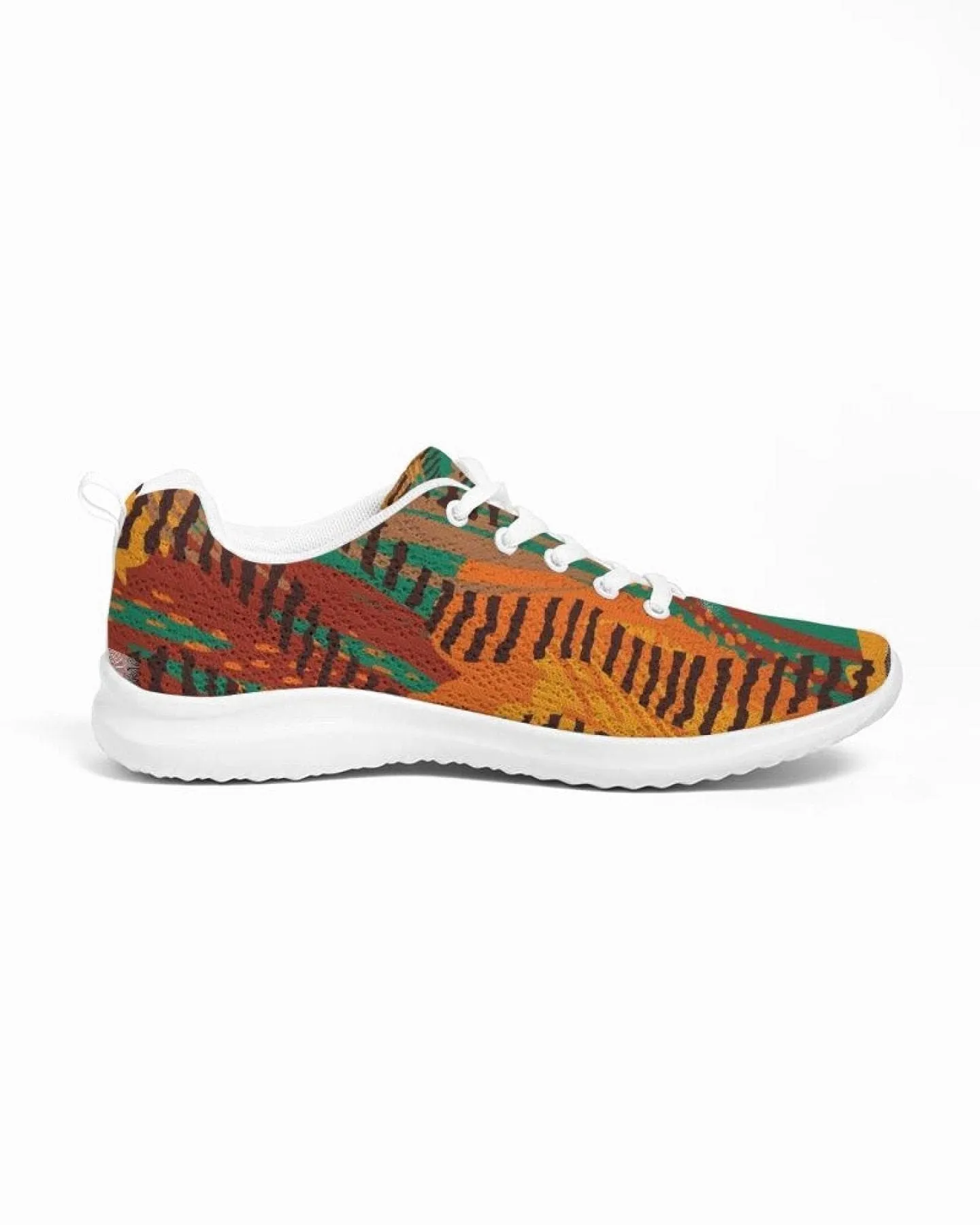 Womens Sneakers - Brown and Gold Low Top Canvas Running Shoes by inQue.Style
