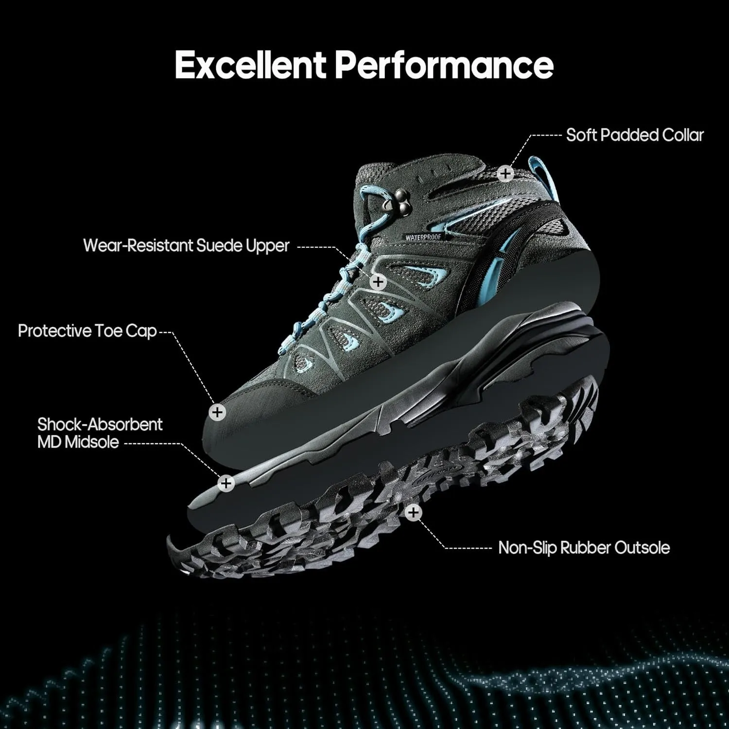women's waterproof hiking boots for trekking and camping