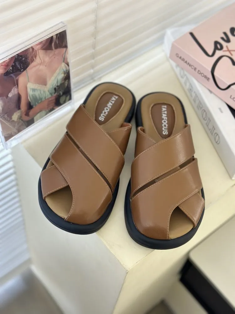 XIEYINSHE  Summer New Flat Sandals Women's Shoes Roman Style Simple European and American Style Outdoor Stylish Hollow Breathable All-Match