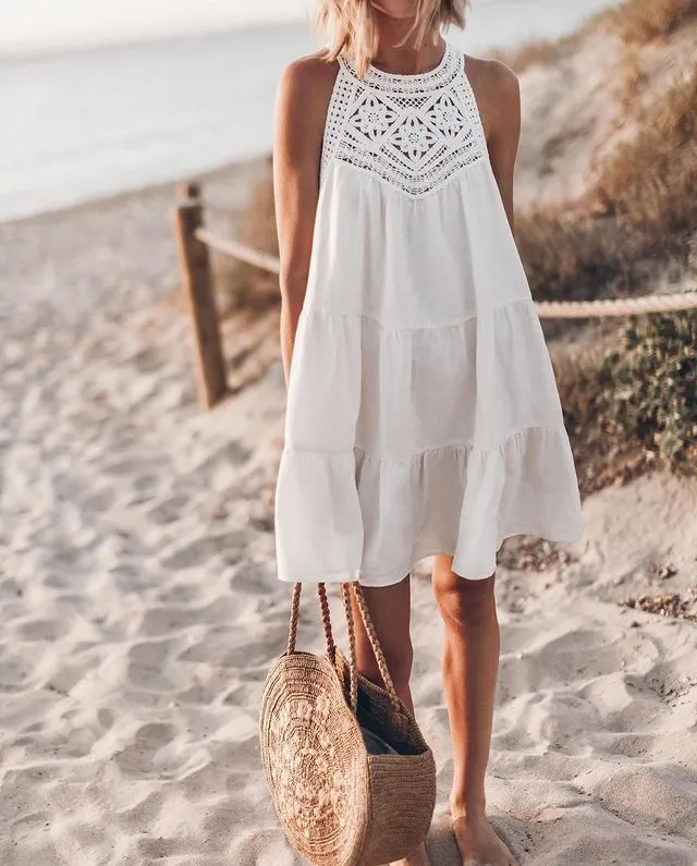 Yara - Crochet Detail Summer Dress